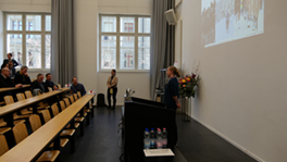 Noora Ronkainen bei ihrer Keynote zum Thema "Sport activities as part of a meaningful life?"